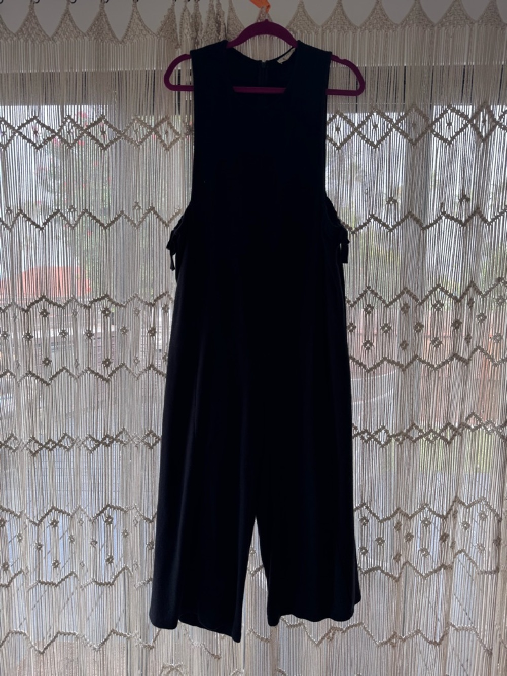 Madewell Black Sleeveless Wide-Leg Jumpsuit